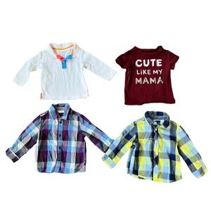 4-Piece First Impressions 18-Month Bundle: 1 Polo, 1 T-shirt & 2 Button-ups